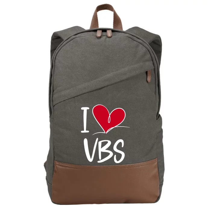 I Love Vbs 2023 Great Gift Cotton Canvas Backpack