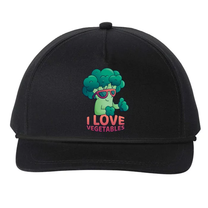 I Love Vegetables Healthy Vegetarian Protein From Plants Gift Snapback Five-Panel Rope Hat