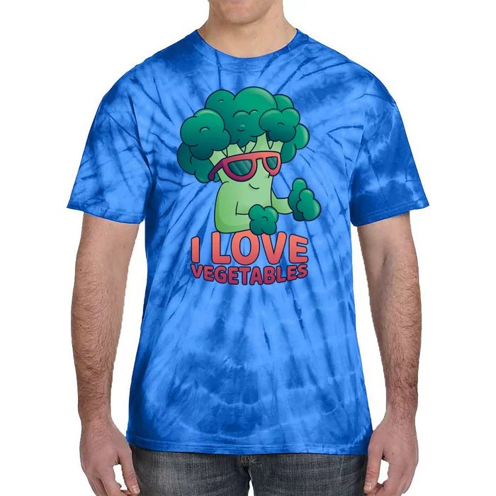 I Love Vegetables Healthy Vegetarian Protein From Plants Gift Tie-Dye T-Shirt