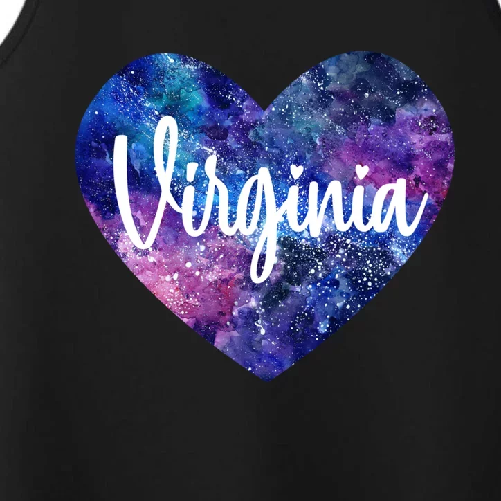 I Love Virginia Usa Funny Gift Performance Tank