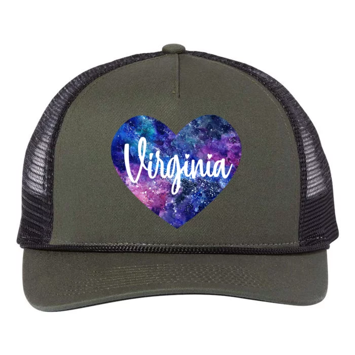 I Love Virginia Usa Funny Gift Retro Rope Trucker Hat Cap