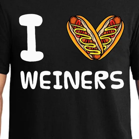 I Love Weiners Hotdogs Frankfurter Wiener Pajama Set