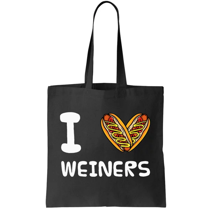 I Love Weiners Hotdogs Frankfurter Wiener Tote Bag