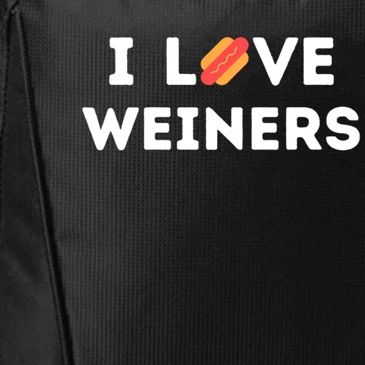 I Love Weiners Frank Sausage Bun Hotdogs Food Cute Gift City Backpack