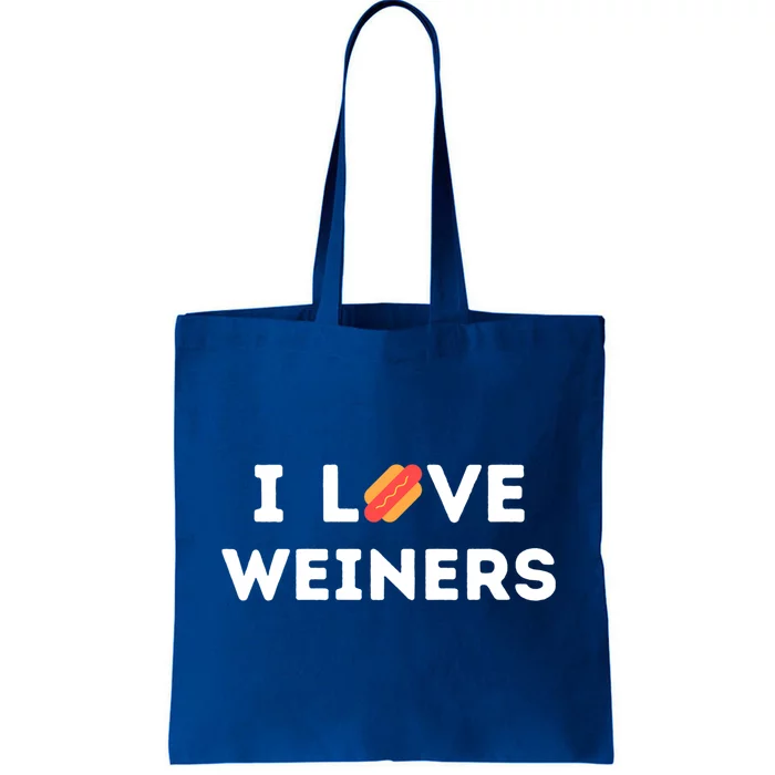 I Love Weiners Frank Sausage Bun Hotdogs Food Cute Gift Tote Bag