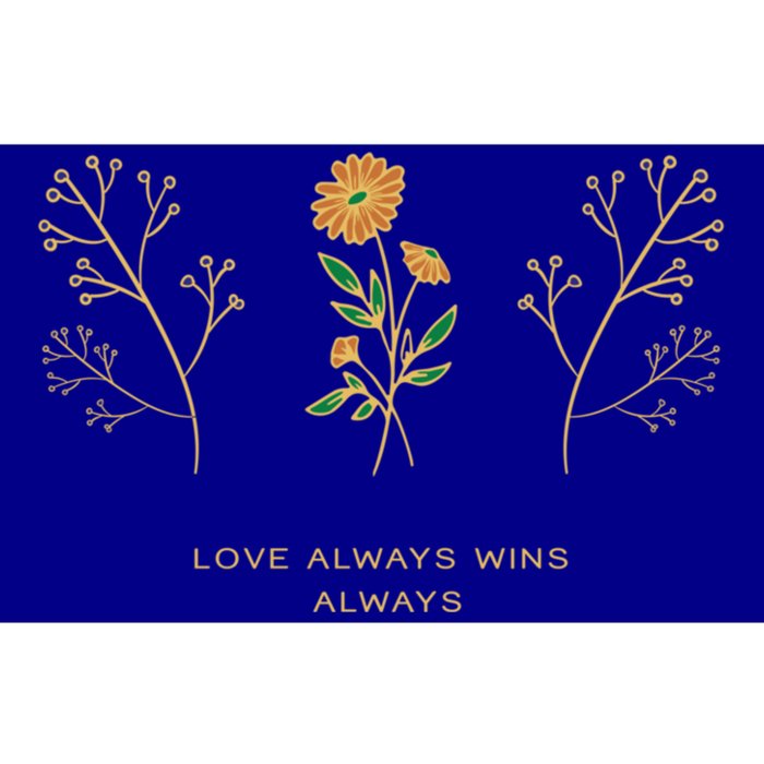 Inspirational Love Wins Always Quote Bohemian Sunflower Funny Gift Bumper Sticker