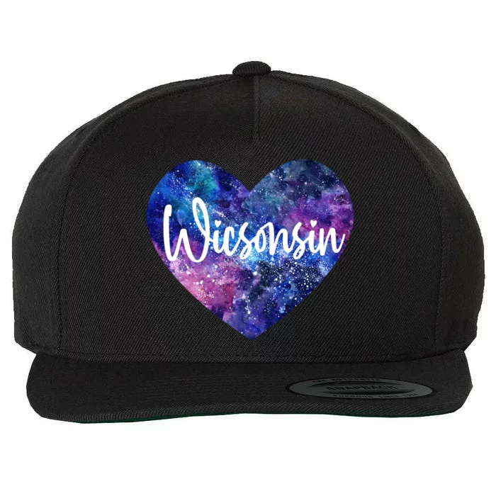 I Love Wisconsin Usa Great Gift Wool Snapback Cap