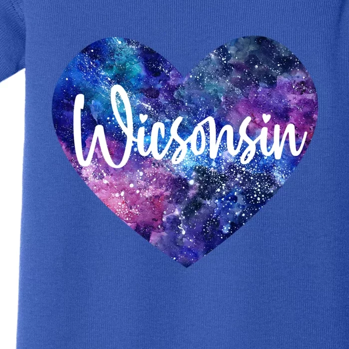 I Love Wisconsin Usa Great Gift Baby Bodysuit