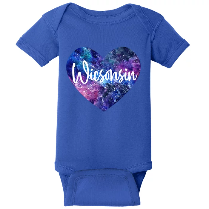 I Love Wisconsin Usa Great Gift Baby Bodysuit