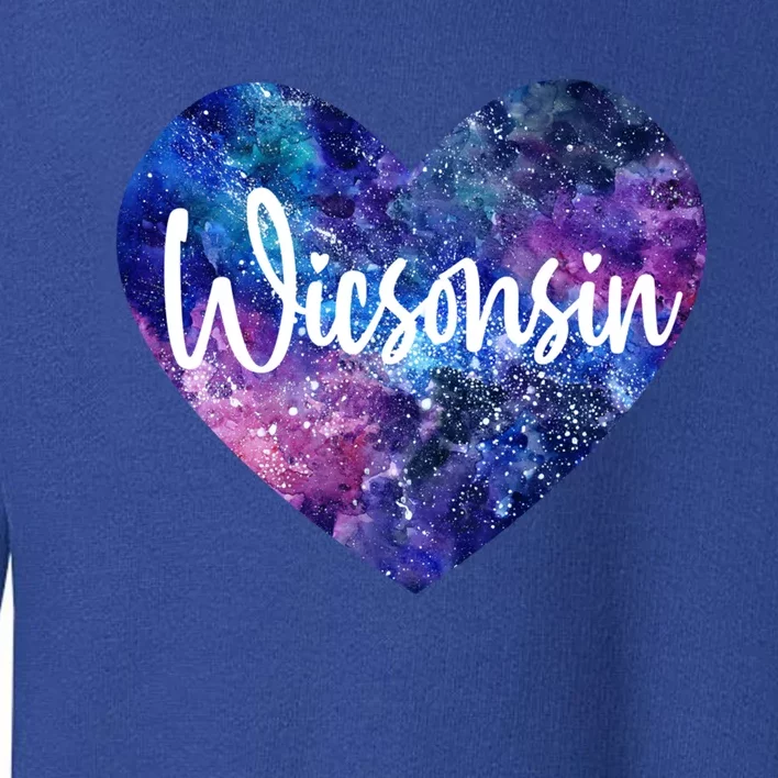 I Love Wisconsin Usa Great Gift Toddler Sweatshirt