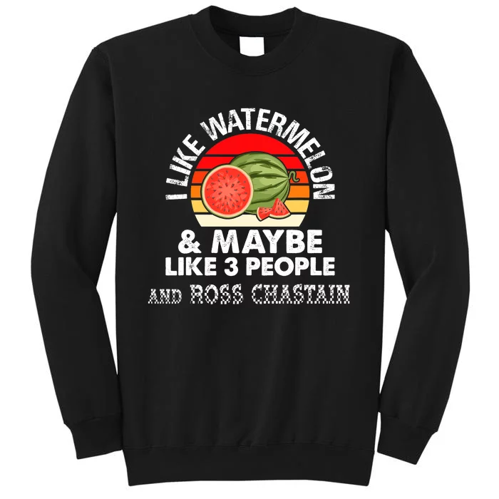 I Like Watermelon And Maybe Like 3 People Vintage Retro Sweatshirt