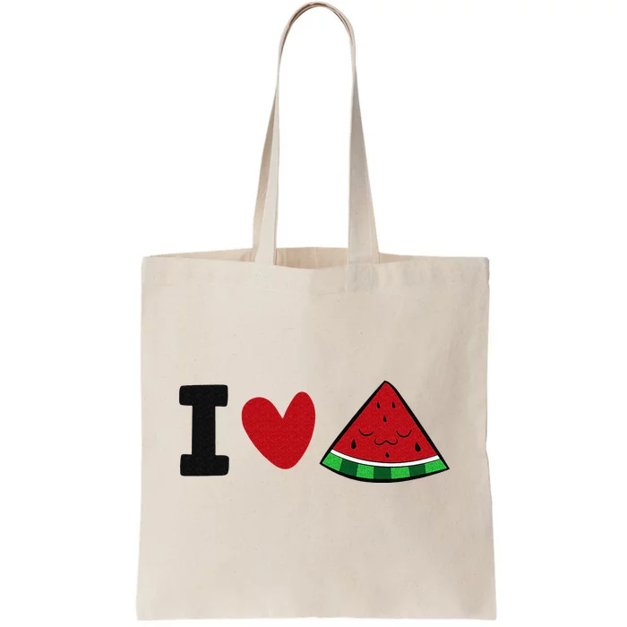 I Love Watermelon Summer Fruit Watermelon Tote Bag