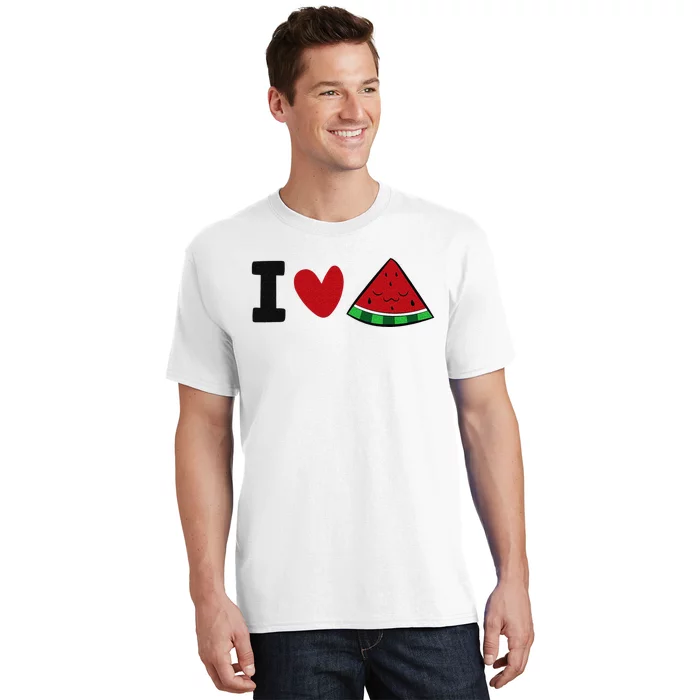 I Love Watermelon Summer Fruit Watermelon T-Shirt