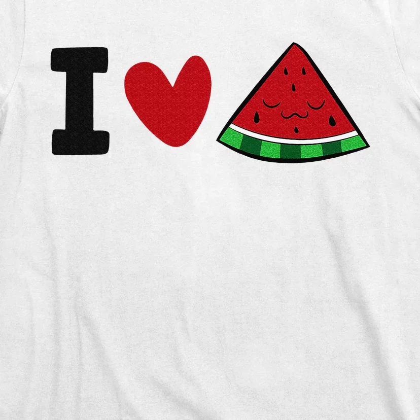 I Love Watermelon Summer Fruit Watermelon T-Shirt