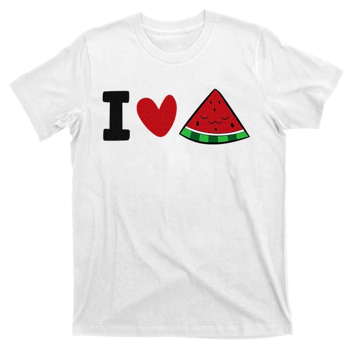 I Love Watermelon Summer Fruit Watermelon T-Shirt