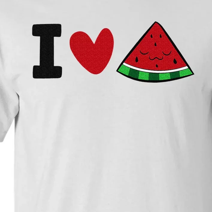 I Love Watermelon Summer Fruit Watermelon Tall T-Shirt