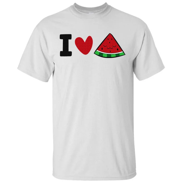 I Love Watermelon Summer Fruit Watermelon Tall T-Shirt