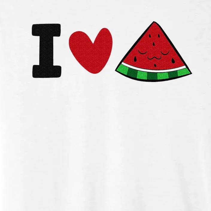 I Love Watermelon Summer Fruit Watermelon ChromaSoft Performance T-Shirt