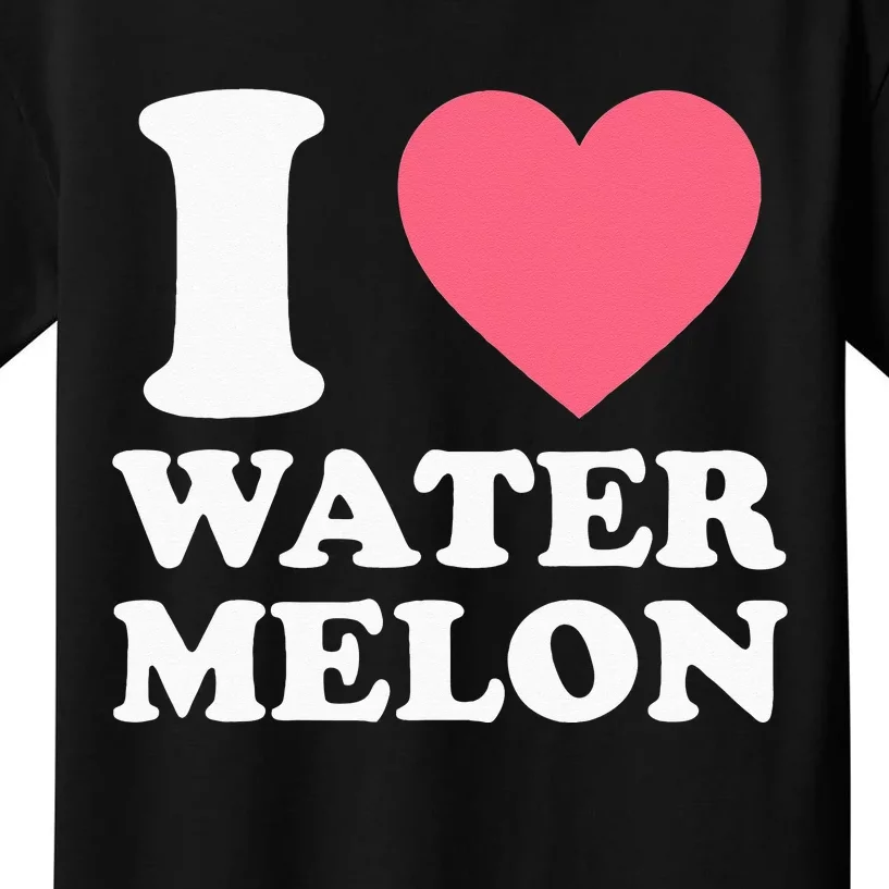 I Love Watermelon I Heart Watermelon Funny Fruit Lover Kids T-Shirt