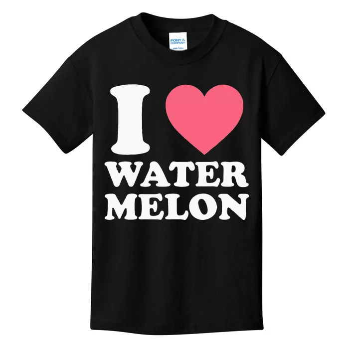 I Love Watermelon I Heart Watermelon Funny Fruit Lover Kids T-Shirt