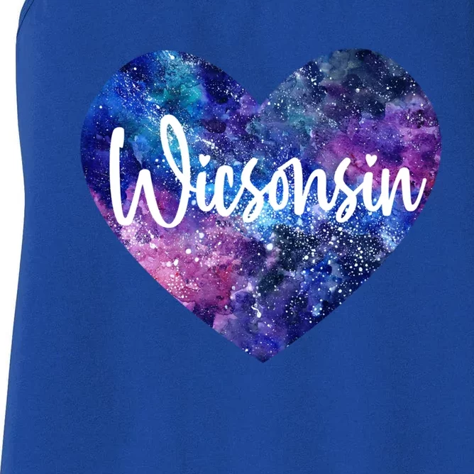 I Love Wisconsin Usa Great Gift Women's Racerback Tank