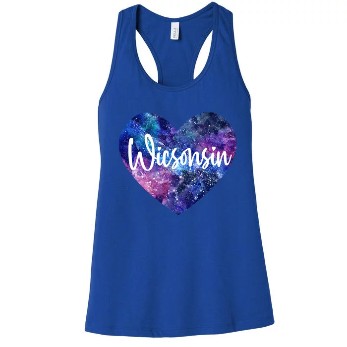 I Love Wisconsin Usa Great Gift Women's Racerback Tank