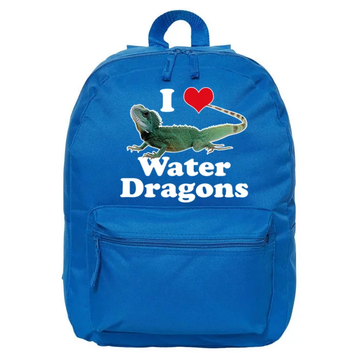 I Love Water Dragons With A Heart Cool Gift 16 in Basic Backpack