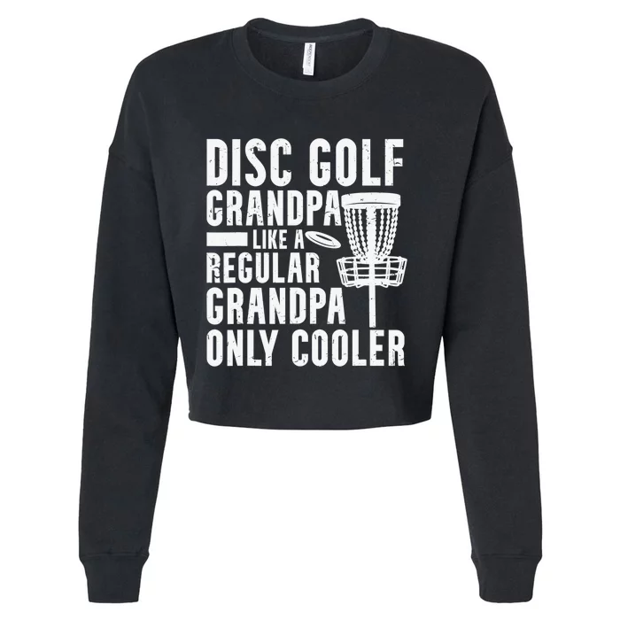 I Love When My Wife Lets Me Play Disc Golf Frisbee Golfing Cropped Pullover Crew