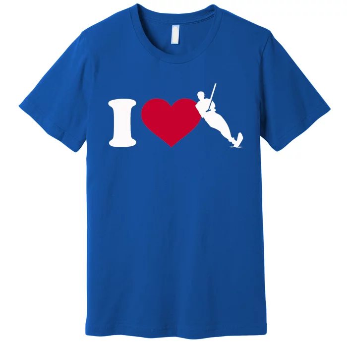 I Love Water Skiing Gift Premium T-Shirt