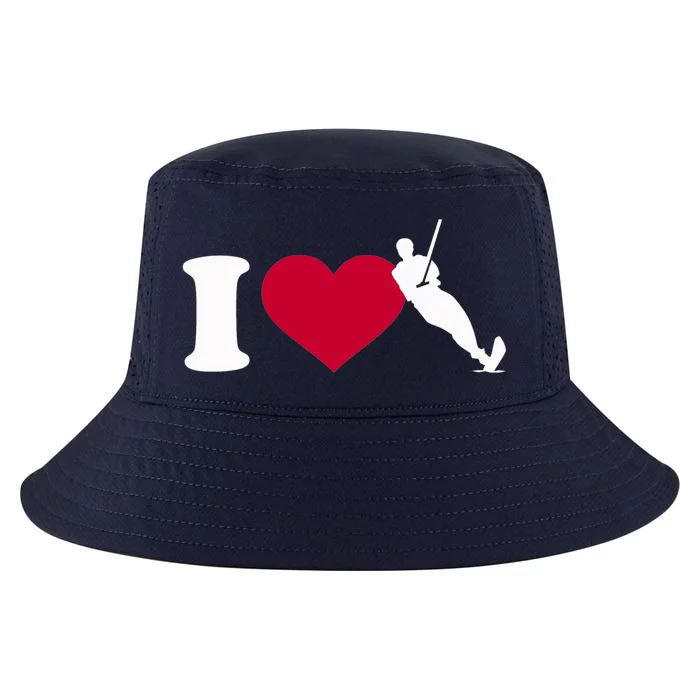 I Love Water Skiing Gift Cool Comfort Performance Bucket Hat