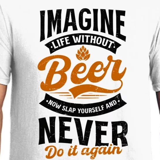 Imagine Life Without Beer Design Bbq Beer Freedom Funny Gift Pajama Set