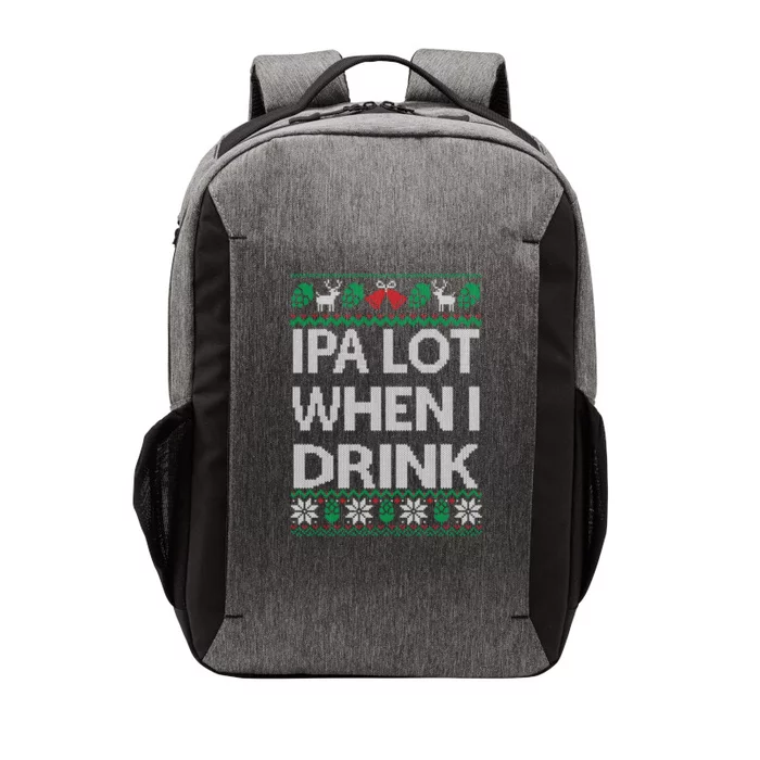 Ipa Lot When I Ugly Christmas Craft Beer Er Great Gift Vector Backpack