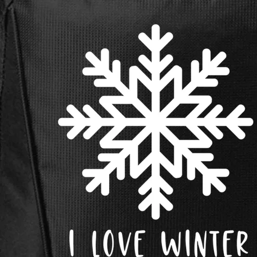 I Love Winter Cute Snow And Snowflake Winter Sports Gift City Backpack