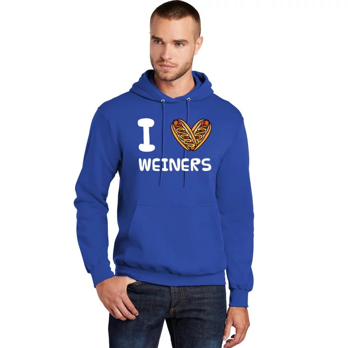 I Love Weiners Hotdogs Frankfurter Wiener Frank Sausage Bun Meaningful Gift Hoodie