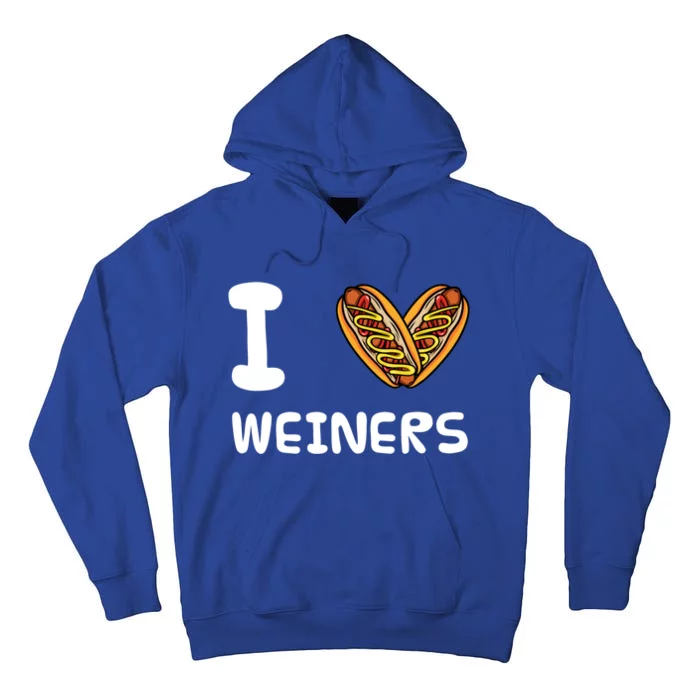 I Love Weiners Hotdogs Frankfurter Wiener Frank Sausage Bun Meaningful Gift Tall Hoodie