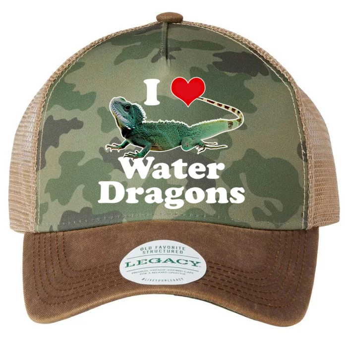 I Love Water Dragons With A Heart Gift Legacy Tie Dye Trucker Hat