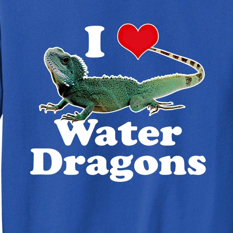 I Love Water Dragons With A Heart Gift Tall Sweatshirt