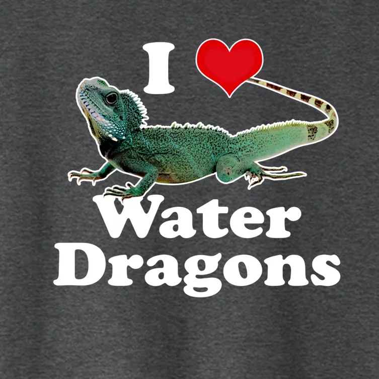 I Love Water Dragons With A Heart Gift Women's Crop Top Tee