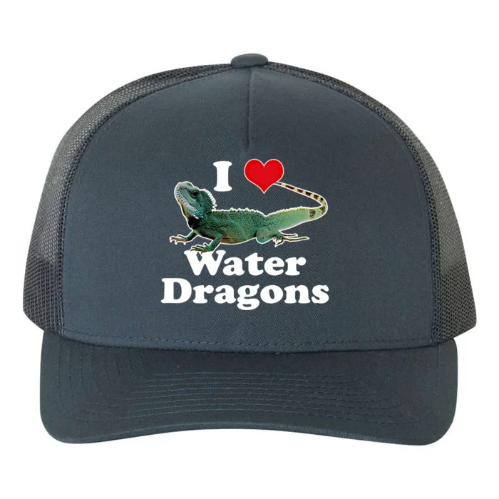 I Love Water Dragons With A Heart Gift Yupoong Adult 5-Panel Trucker Hat