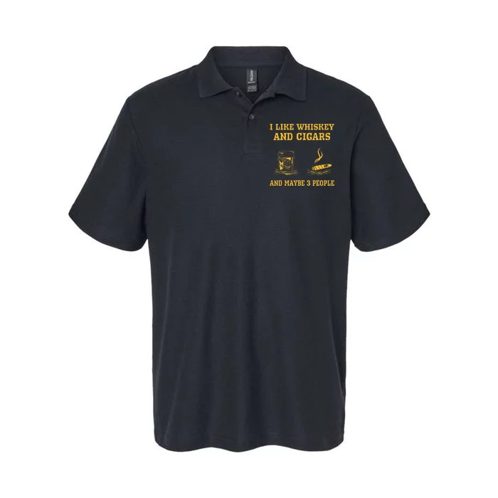 I Like Whiskey And Cigars And Maybe 3 People Softstyle Adult Sport Polo