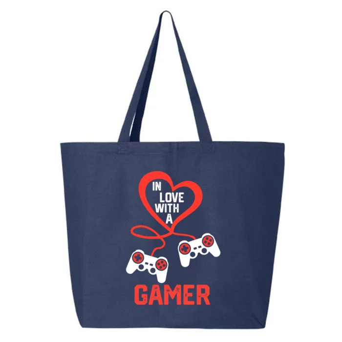 In Love With A Gamer Video Games Valentines Day Gift 25L Jumbo Tote