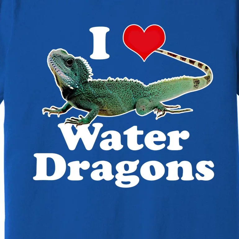 I Love Water Dragons With A Heart Cool Gift Premium T-Shirt