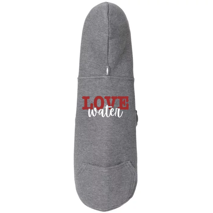 I Love Water Cute Gift Doggie 3-End Fleece Hoodie