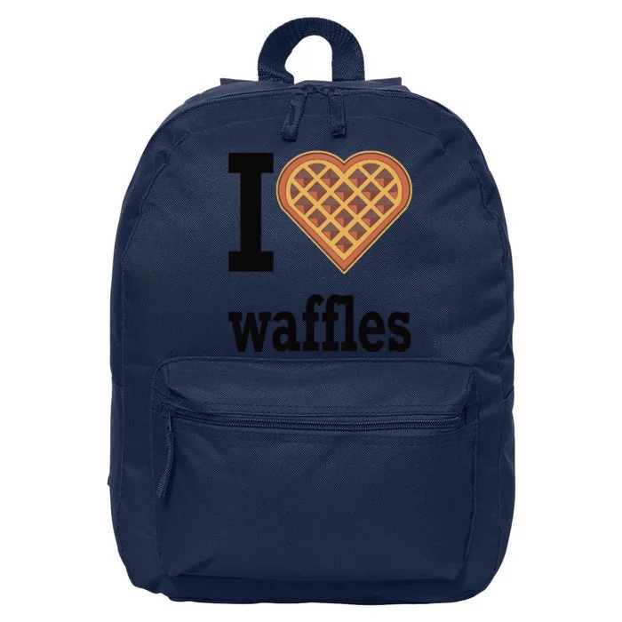 I Love Waffles 16 in Basic Backpack