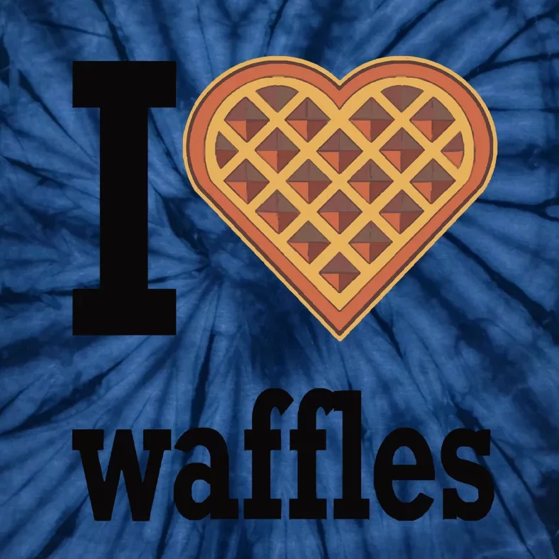 I Love Waffles Tie-Dye T-Shirt