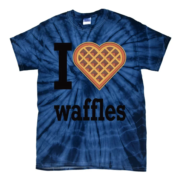 I Love Waffles Tie-Dye T-Shirt