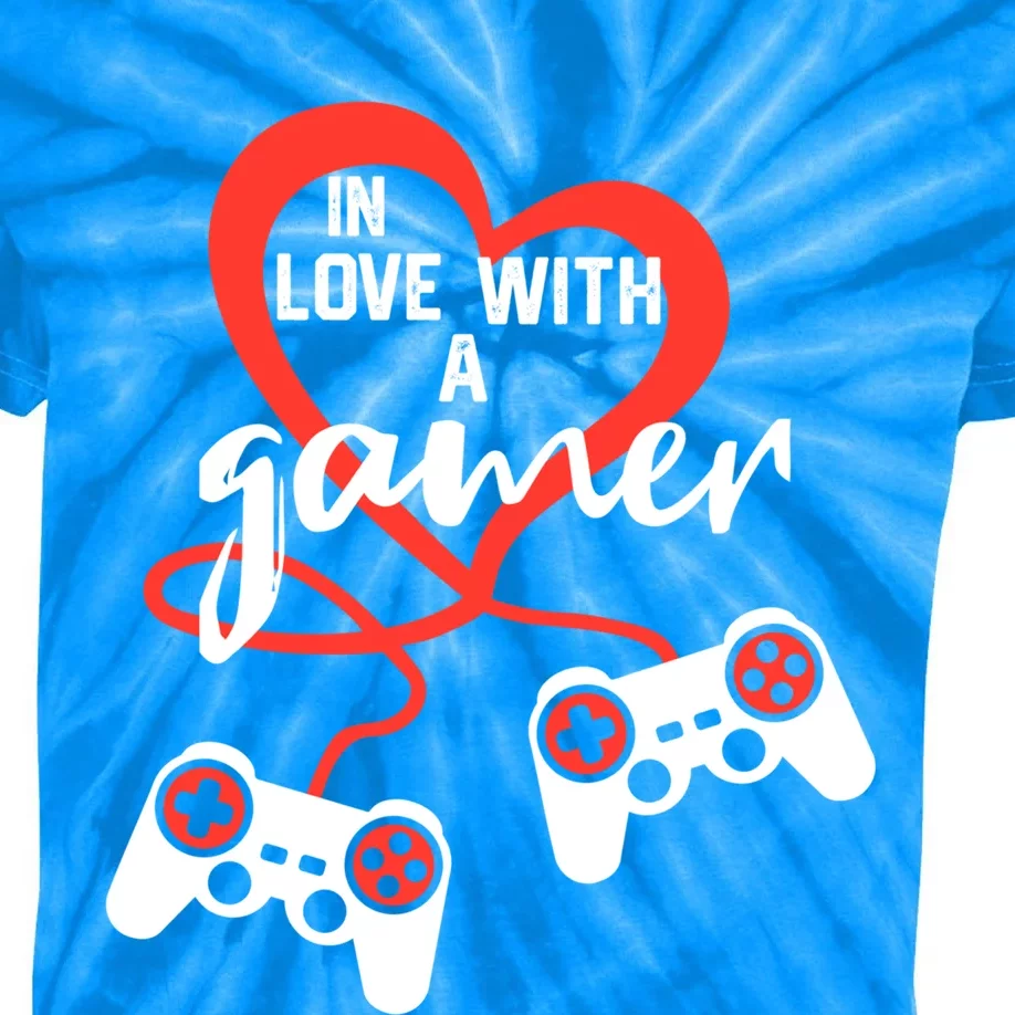 In Love With A Gamer Video Games Valentines Day Funny Gift Kids Tie-Dye T-Shirt