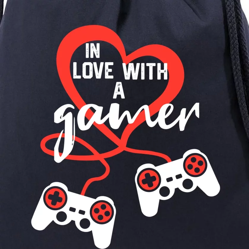 In Love With A Gamer Video Games Valentines Day Funny Gift Drawstring Bag