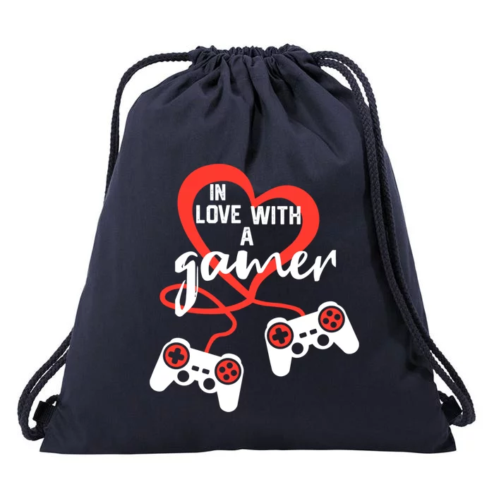 In Love With A Gamer Video Games Valentines Day Funny Gift Drawstring Bag