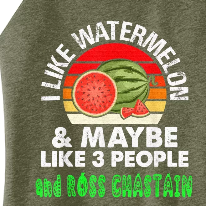 I LIKE WATERMELON AND MAYBE LIKE 3 PEOPLE Women’s Perfect Tri Rocker Tank